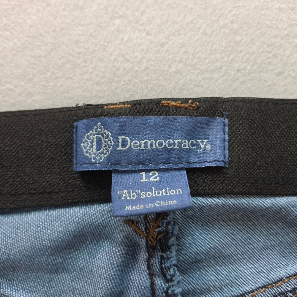 Democracy Absolution Straight Leg Cuffed Girlfriend Jeans Wash Stretch | 12 - Picture 7 of 8